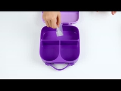 Silicone Seal Plastic Bento Lunch Box 1400ml Capacity Bento Box Containers