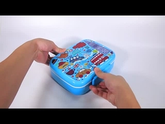 Plastic Customized Pattern Plastic Bento Lunch Box Multi-partition Leak-proof Sealed Crisper Box