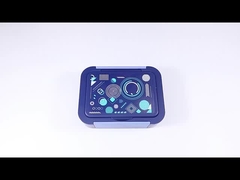 Eco Friendly 4 Compartment Bento Lunch Box with Leak Proof Design Blue