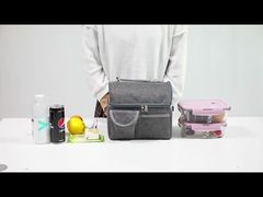 Aluminum Foil Custom Insulated Lunch Bags Leak Proof Square Lunch Bag