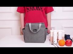 Cationic Custom Insulated Lunch Bags Double Layer Leak Proof Lunch Bag