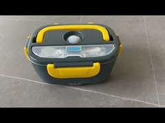Self Heating Electric Lunch Box 1.5L Electric Lunch Box Dual Use for Home and Car Grayish Yellow