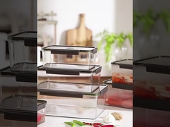 Large Capacity Stackable Food Storage Containers 3500ml Rectangular Crisper