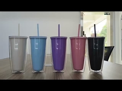Enjoy Cold Drinks Anywhere with Bpa Free Plastic Straw Cup Sealed And Leakproof