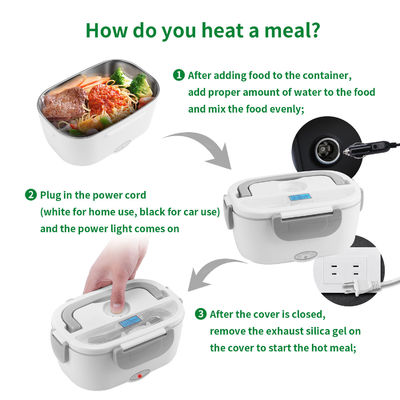 FCC Electric Lunch Boxes 40W Portable Heating Food Warmer Lunch Box