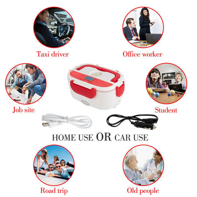 2 In 1 Electric Heated Lunch Box Car Home Portable Food Container