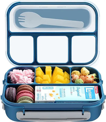 1300ml Plastic Bento Lunch Box Blue Food Grade Kids Bento Box