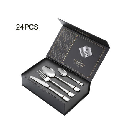 OEM Stainless Steel Cutlery Set 24 Piece Colorful Flatware Set