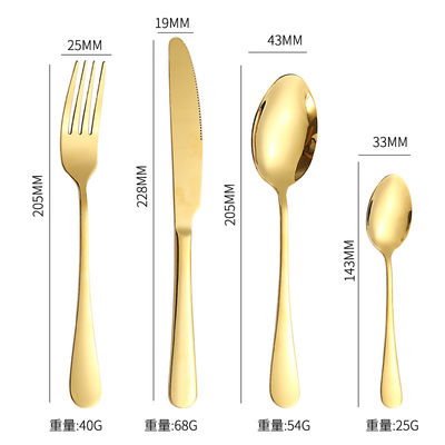 Mirror Polished Edges Stainless Steel Cutlery Set Knife Comfortable OEM
