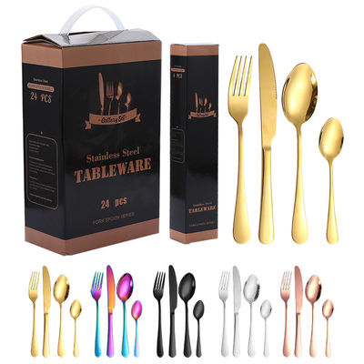 Mirror Polished Edges Stainless Steel Cutlery Set Knife Comfortable OEM