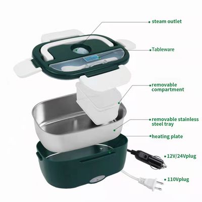 Warm Keeping Portable Heating Lunch Box 60W Stainless Steel Liner