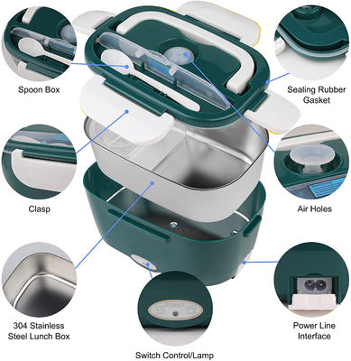 Warm Keeping Portable Heating Lunch Box 60W Stainless Steel Liner