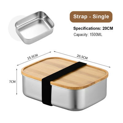 1500ml Stainless Steel Insulated Bento Box Container For Food Preservation