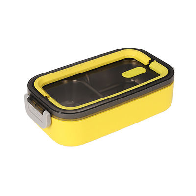 Single Layer Metal Bento Lunch Box Capacity 2L Portable PP Material