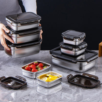 304 Ss Metal Freezer Storage Containers 350ml Steel Freezer Containers