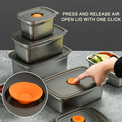 Rectangle Metal Food Storage Containers Rust Proof 304 Stainless Steel