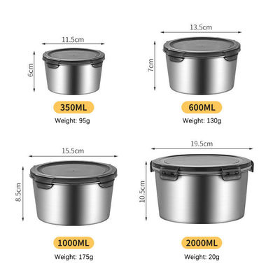 Reusable Metal Freezer Containers Food Storage Custom With Lids Round