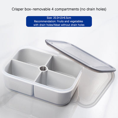 Plastic 3 Compartment Lunch Containers OEM Food Container Freezer