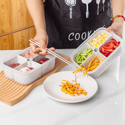 Plastic 3 Compartment Lunch Containers OEM Food Container Freezer