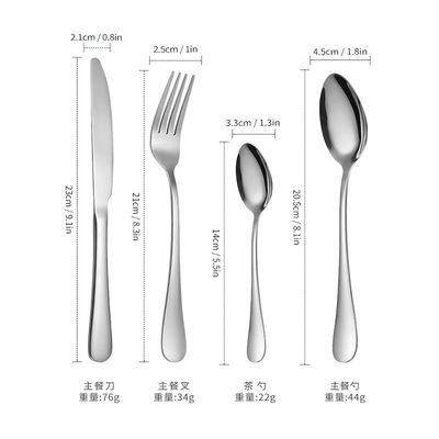 ODM Stainless Steel Silverware Set 24 Piece Cutlery Set With Storage Rack