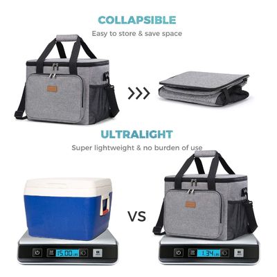 Abrasion Resistant Custom Insulated Lunch Bags Thermal Multi Pocket Lunch Bag