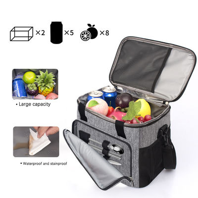 Abrasion Resistant Custom Insulated Lunch Bags Thermal Multi Pocket Lunch Bag