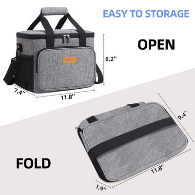 Abrasion Resistant Custom Insulated Lunch Bags Thermal Multi Pocket Lunch Bag