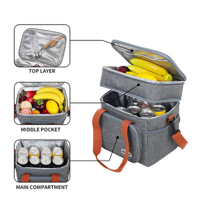 PEVA Portable Insulated Lunch Box Thermal Insulation For Warm Cold Food