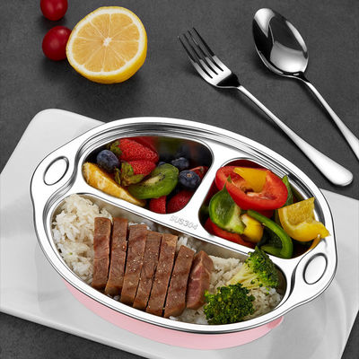 Non Slip Kids Dinner Plates Metal Corrosion Resistant With Suction Cup