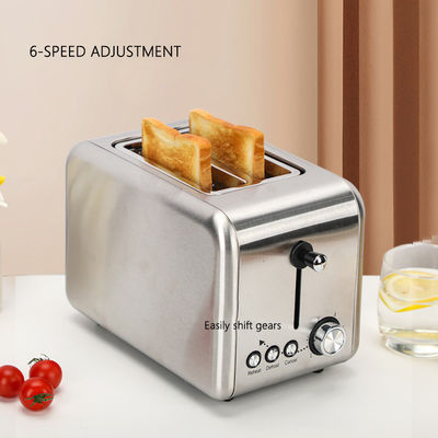 850W Kitchen Aid Toaster Stainless Steel Long Slot Toaster OEM