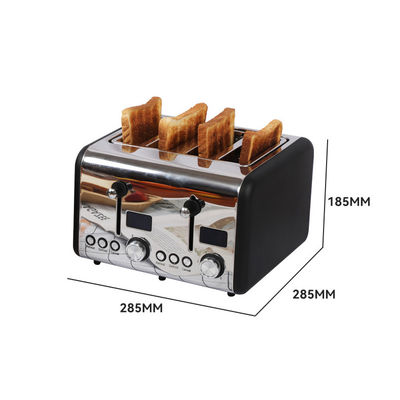 4 Slice Kitchen Aid Toaster Anti Dry Burning Rectangle 304 Stainless Steel