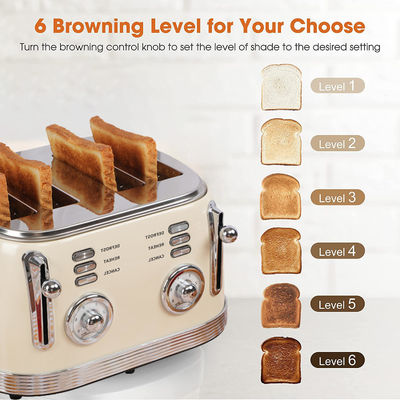 1500W Kitchenaid 4 Slice Wide Slot Toaster For Baking Defrosting