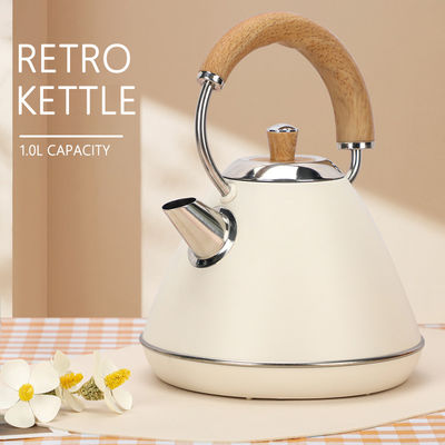 Retro Stainless Steel Electric Tea Kettle 1L Hot Water Kettle 1500W