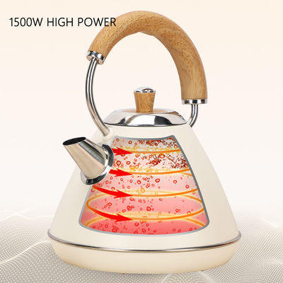 Retro Stainless Steel Electric Tea Kettle 1L Hot Water Kettle 1500W
