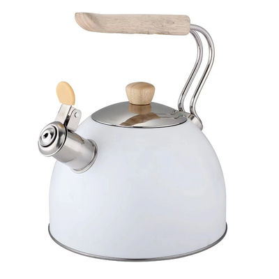 2.5L Stainless Steel Electric Kettle Whistling Tea Kettle With Wood Handle
