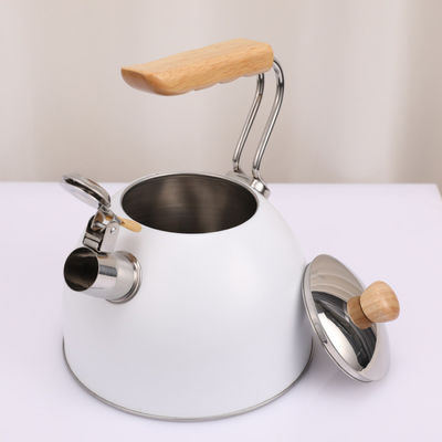 2.5L Stainless Steel Electric Kettle Whistling Tea Kettle With Wood Handle