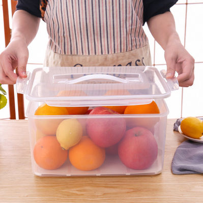 8L Reusable Clear Plastic Lunch Box With Secure Leak Proof Lids
