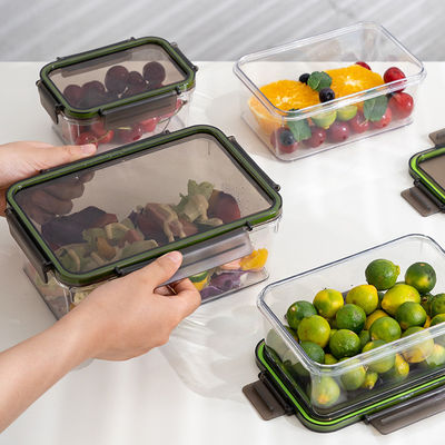 Large Capacity Stackable Food Storage Containers 3500ml Rectangular Crisper