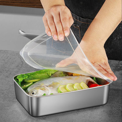 Classic Stainless Steel Freezer Containers Food Storage Multiple Capacity ODM