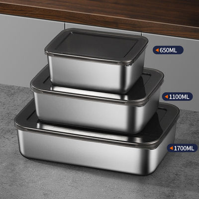 Classic Stainless Steel Freezer Containers Food Storage Multiple Capacity ODM