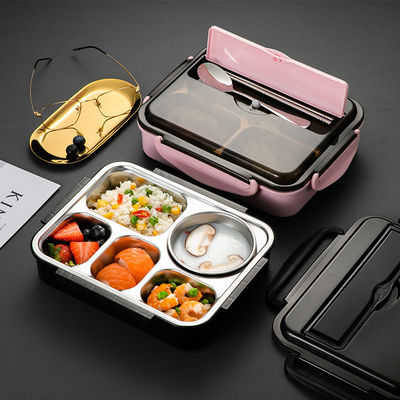 Large Capacity Metal Bento Lunch Box Black
