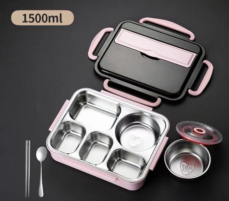 Large Capacity Metal Bento Lunch Box Black