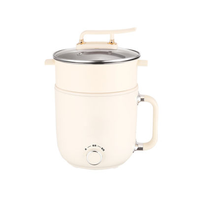 600W Electric Hot Pot Cooker Portable Non Stick Liner With Steaming Grid