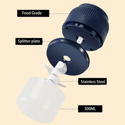 360 Degree Cutting Portable Electric Mixer Electric Garlic Press With Six Blade