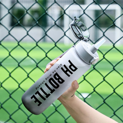 1L BPA Free Sports Water Bottles With Time Stamp Non Toxic Tritan