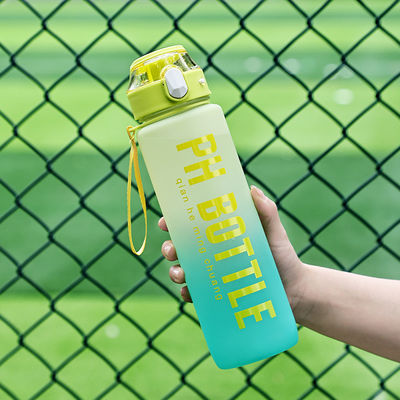 1L BPA Free Sports Water Bottles With Time Stamp Non Toxic Tritan