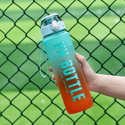 1L BPA Free Sports Water Bottles With Time Stamp Non Toxic Tritan