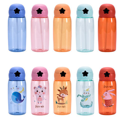 Odorless Plastic Straw Cup Impermeable Seal Recycled Plastic Sippy Cup