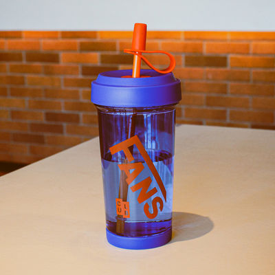500ml Shatterproof Plastic Coffee Tumbler Cup With Lid And Reusable Straw