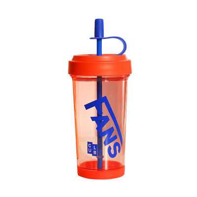 500ml Shatterproof Plastic Coffee Tumbler Cup With Lid And Reusable Straw
